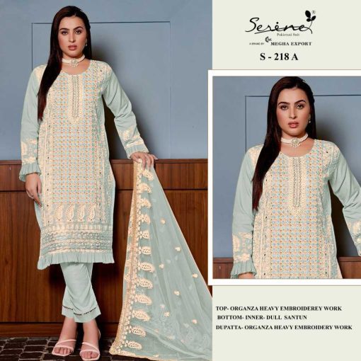 Serene S 218 A D Organza Salwar Suit Catalog 4 Pcs 1 510x510 - Serene S 218 A-D Organza Salwar Suit Catalog 4 Pcs