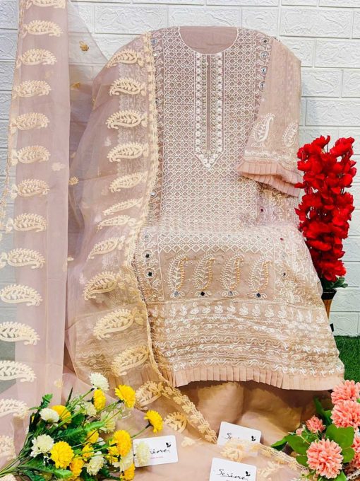 Serene S 218 A D Organza Salwar Suit Catalog 4 Pcs 14 510x680 - Serene S 218 A-D Organza Salwar Suit Catalog 4 Pcs