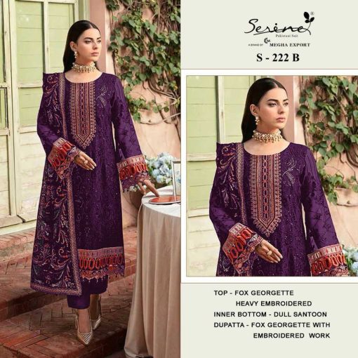 Serene S 222 A D Georgette Salwar Suit Catalog 4 Pcs 2 510x510 - Serene S 222 A-D Georgette Salwar Suit Catalog 4 Pcs