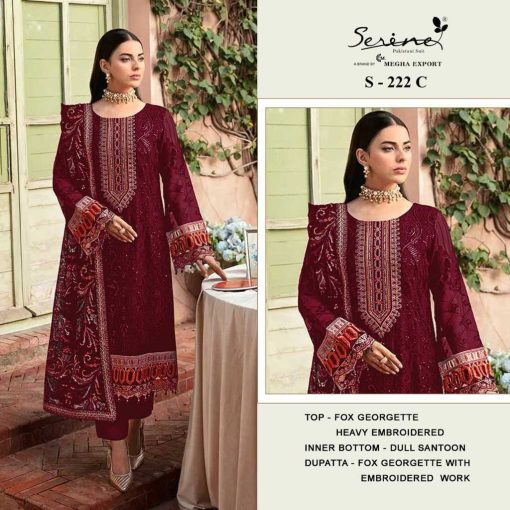 Serene S 222 A D Georgette Salwar Suit Catalog 4 Pcs 3 510x510 - Serene S 222 A-D Georgette Salwar Suit Catalog 4 Pcs