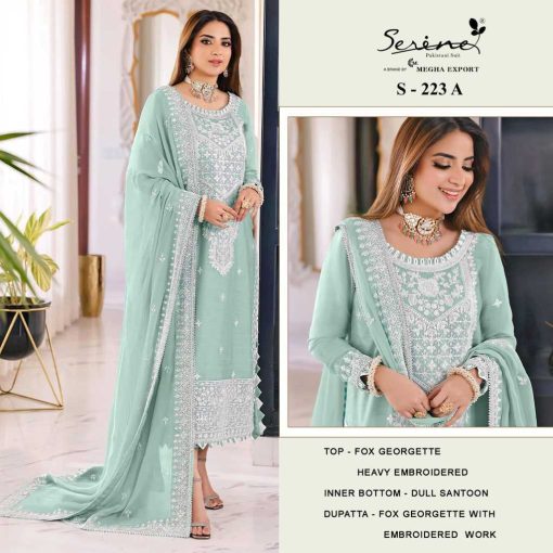 Serene S 223 A D Georgette Salwar Suit Catalog 4 Pcs 1 510x510 - Serene S 223 A-D Georgette Salwar Suit Catalog 4 Pcs