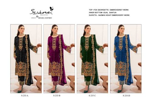 Serene S 233 A D Georgette Salwar Suit Catalog 4 Pcs 17 510x340 - Serene S 233 A-D Georgette Salwar Suit Catalog 4 Pcs