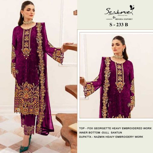 Serene S 233 A D Georgette Salwar Suit Catalog 4 Pcs 2 510x510 - Serene S 233 A-D Georgette Salwar Suit Catalog 4 Pcs