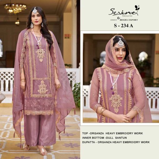 Serene S 234 A D Organza Salwar Suit Catalog 4 Pcs 1 510x510 - Serene S 234 A-D Organza Salwar Suit Catalog 4 Pcs