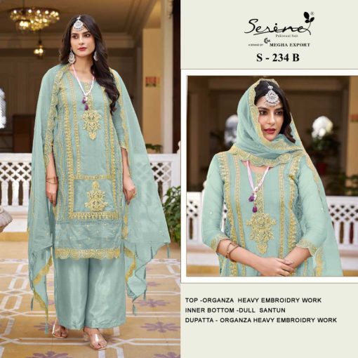 Serene S 234 A D Organza Salwar Suit Catalog 4 Pcs 2 510x510 - Serene S 234 A-D Organza Salwar Suit Catalog 4 Pcs