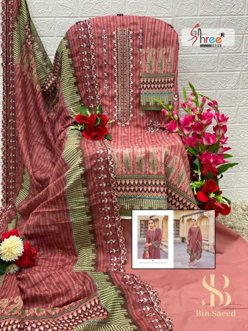 Shree Fabs Bin Saeed Lawn Collection Vol 8 Cotton Salwar Suit Catalog 3 Pcs 7 510x680 - Shree Fabs Bin Saeed Lawn Collection Vol 8 Cotton Salwar Suit Catalog 3 Pcs