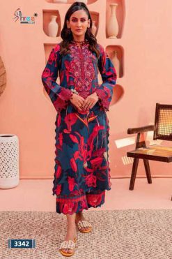 Shree Fabs Mariya B Flora Vol 1 Chiffon Cotton Salwar Suit Catalog 4 Pcs
