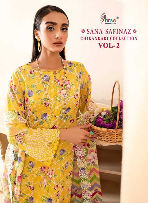 Shree Fabs Sana Safinaz Chikankari Collection Vol 2 Chiffon Cotton Salwar Suit Catalog 6 Pcs 1 510x701 - Shree Fabs Sana Safinaz Chikankari Collection Vol 2 Chiffon Cotton Salwar Suit Catalog 6 Pcs