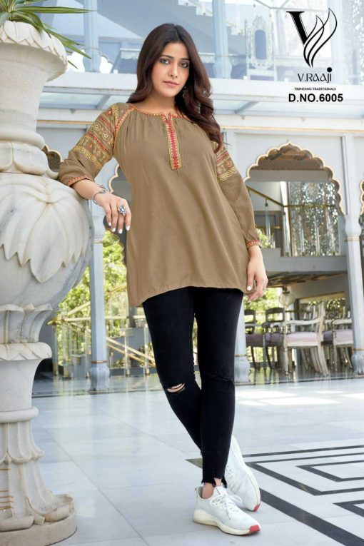 V Raaji Topsy Viscose Rayon Tops Catalog 6 Pcs 5 510x765 - V Raaji Topsy Viscose Rayon Tops Catalog 6 Pcs