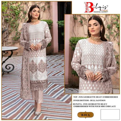 Bilqis B 1 A D Georgette Salwar Suit Catalog 4 Pcs 1 510x510 - Bilqis B 1 A-D Georgette Salwar Suit Catalog 4 Pcs