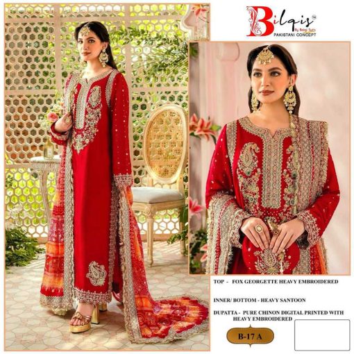 Bilqis B 17 A D Georgette Salwar Suit Catalog 4 Pcs 1 510x510 - Bilqis B 17 A-D Georgette Salwar Suit Catalog 4 Pcs