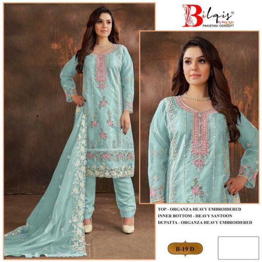 Bilqis B 19 A D Organza Salwar Suit Catalog 4 Pcs 4 510x510 - Bilqis B 19 A-D Organza Salwar Suit Catalog 4 Pcs