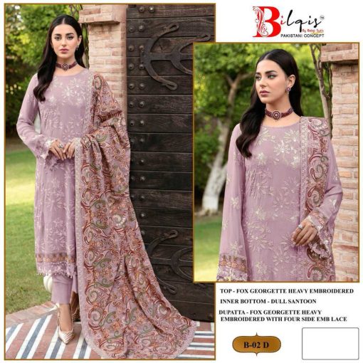 Bilqis B 2 A D Georgette Salwar Suit Catalog 4 Pcs 4 510x510 - Bilqis B 2 A-D Georgette Salwar Suit Catalog 4 Pcs