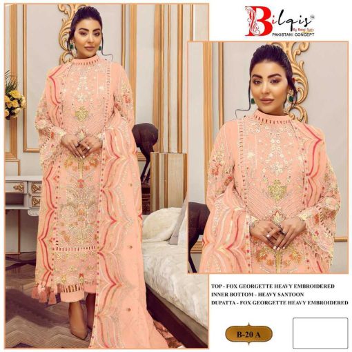 Bilqis B 20 A D Georgette Salwar Suit Catalog 4 Pcs 1 510x510 - Bilqis B 20 A-D Georgette Salwar Suit Catalog 4 Pcs