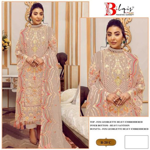 Bilqis B 20 A D Georgette Salwar Suit Catalog 4 Pcs 3 510x510 - Bilqis B 20 A-D Georgette Salwar Suit Catalog 4 Pcs