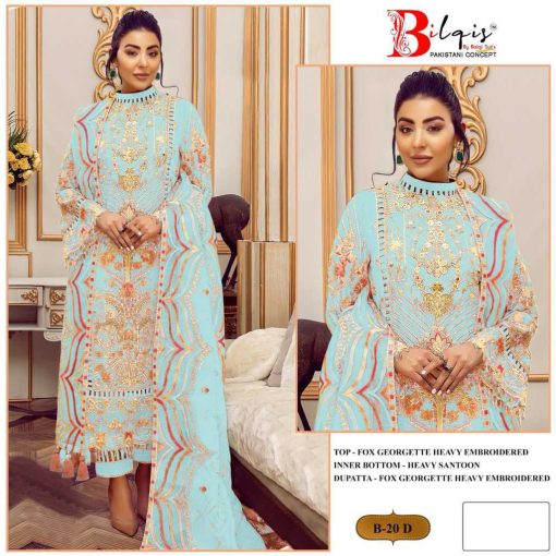 Bilqis B 20 A D Georgette Salwar Suit Catalog 4 Pcs 4 510x510 - Bilqis B 20 A-D Georgette Salwar Suit Catalog 4 Pcs