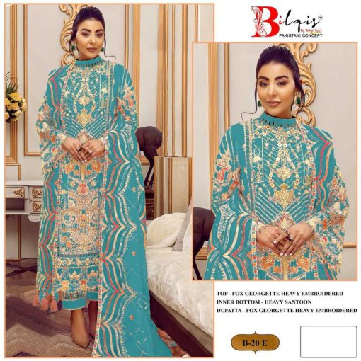 Bilqis B 20 E H Georgette Salwar Suit Catalog 4 Pcs 1 510x510 - Bilqis B 20 E-H Georgette Salwar Suit Catalog 4 Pcs