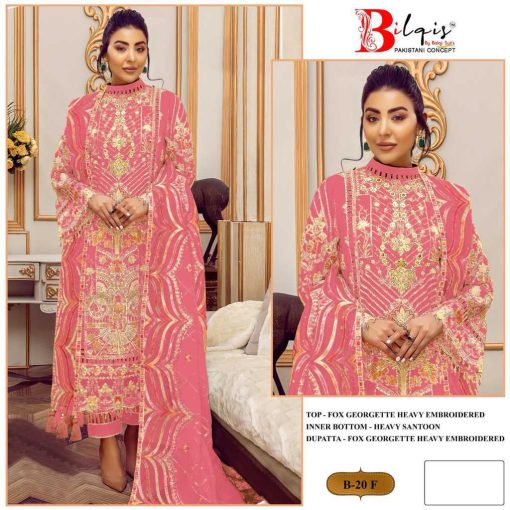 Bilqis B 20 E H Georgette Salwar Suit Catalog 4 Pcs 2 510x510 - Bilqis B 20 E-H Georgette Salwar Suit Catalog 4 Pcs