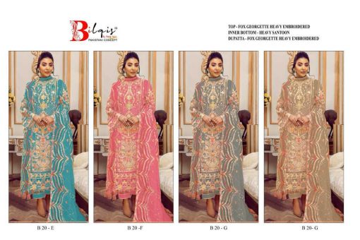 Bilqis B 20 E H Georgette Salwar Suit Catalog 4 Pcs 5 510x340 - Bilqis B 20 E-H Georgette Salwar Suit Catalog 4 Pcs