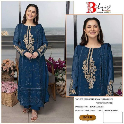 Bilqis B 24 A D Georgette Salwar Suit Catalog 4 Pcs 2 510x510 - Bilqis B 24 A-D Georgette Salwar Suit Catalog 4 Pcs