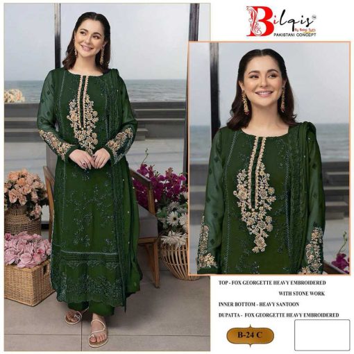 Bilqis B 24 A D Georgette Salwar Suit Catalog 4 Pcs 3 510x510 - Bilqis B 24 A-D Georgette Salwar Suit Catalog 4 Pcs