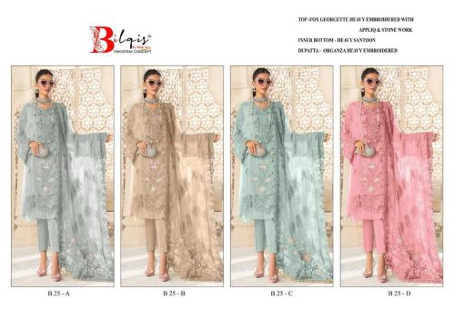Bilqis B 25 A D Georgette Salwar Suit Catalog 4 Pcs 13 510x340 - Bilqis B 25 A-D Georgette Salwar Suit Catalog 4 Pcs