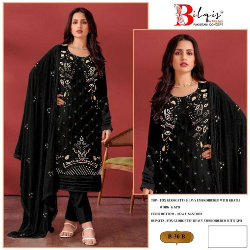 Bilqis B 30 A D Georgette Salwar Suit Catalog 4 Pcs 2 510x510 - Bilqis B 30 A-D Georgette Salwar Suit Catalog 4 Pcs