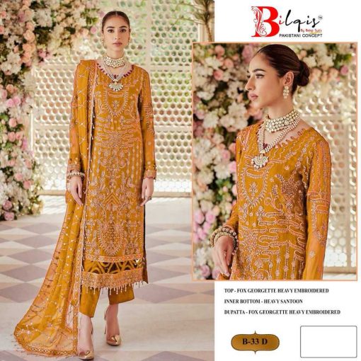 Bilqis B 33 A D Georgette Salwar Suit Catalog 4 Pcs 4 510x510 - Bilqis B 33 A-D Georgette Salwar Suit Catalog 4 Pcs