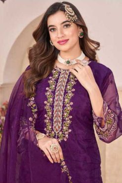 Bilqis B 36 A-D Organza Salwar Suit Catalog 4 Pcs