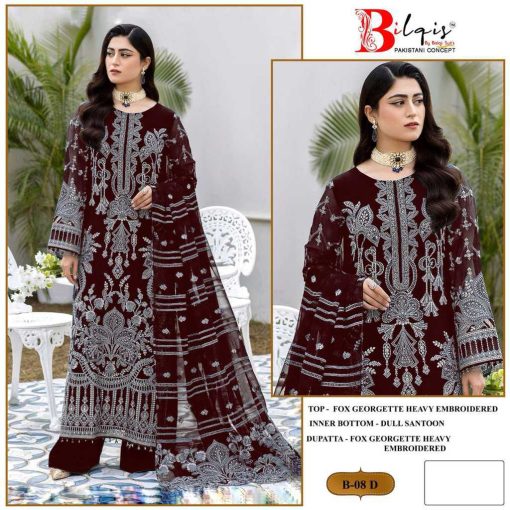 Bilqis B 8 A D Georgette Salwar Suit Catalog 4 Pcs 4 510x510 - Bilqis B 8 A-D Georgette Salwar Suit Catalog 4 Pcs