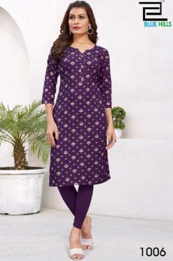 Blue Hills Hi Choice Vol 5 Rayon Kurti Catalog 6 Pcs