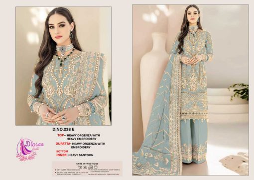 Dinsaa DS 238 A E Organza Salwar Suit Catalog 5 Pcs 3 1 510x361 - Dinsaa DS 238 A-E Organza Salwar Suit Catalog 5 Pcs