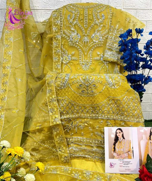 Dinsaa DS 238 A E Organza Salwar Suit Catalog 5 Pcs 8 510x609 - Dinsaa DS 238 A-E Organza Salwar Suit Catalog 5 Pcs