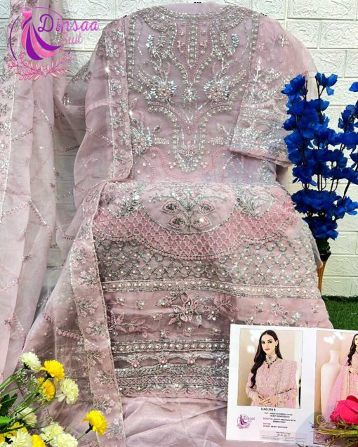 Dinsaa DS 238 A E Organza Salwar Suit Catalog 5 Pcs 9 510x636 - Dinsaa DS 238 A-E Organza Salwar Suit Catalog 5 Pcs