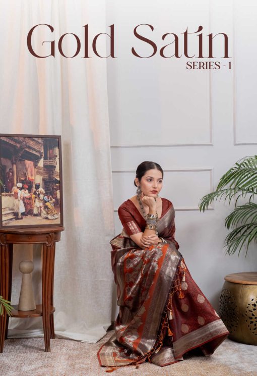 Hi Studio Gold Satin Series 1 Saree Sari Catalog 5 Pcs 1 510x745 - Hi Studio Gold Satin Series 1 Saree Sari Catalog 5 Pcs