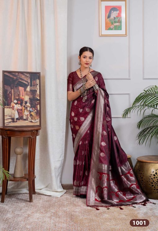 Hi Studio Gold Satin Series 1 Saree Sari Catalog 5 Pcs 3 510x745 - Hi Studio Gold Satin Series 1 Saree Sari Catalog 5 Pcs