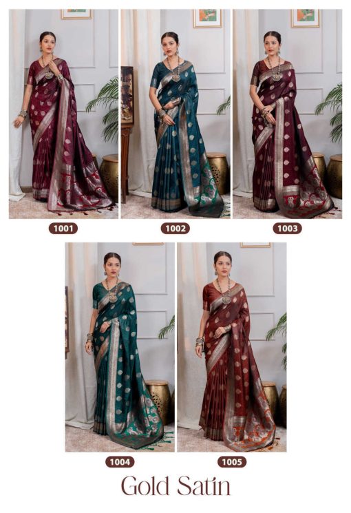 Hi Studio Gold Satin Series 1 Saree Sari Catalog 5 Pcs 8 510x745 - Hi Studio Gold Satin Series 1 Saree Sari Catalog 5 Pcs