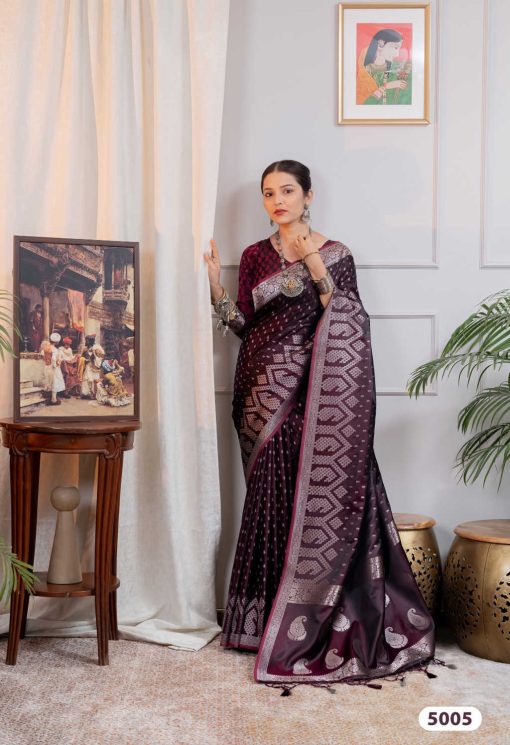 Hi Studio Malabar Satin Series 5 Saree Sari Catalog 5 Pcs 7 510x745 - Hi Studio Malabar Satin Series 5 Saree Sari Catalog 5 Pcs