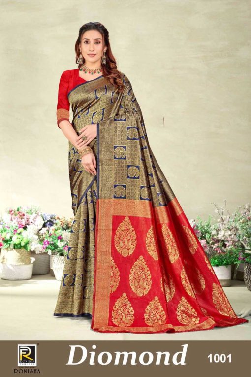 Ranjna Diomond Banarasi Silk Saree Sari Catalog 6 Pcs 1 510x765 - Ranjna Diomond Banarasi Silk Saree Sari Catalog 6 Pcs