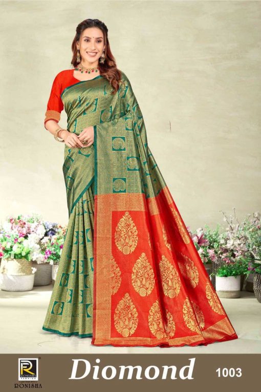 Ranjna Diomond Banarasi Silk Saree Sari Catalog 6 Pcs 2 510x765 - Ranjna Diomond Banarasi Silk Saree Sari Catalog 6 Pcs