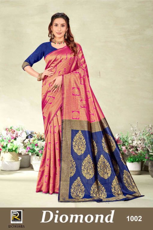 Ranjna Diomond Banarasi Silk Saree Sari Catalog 6 Pcs 4 510x765 - Ranjna Diomond Banarasi Silk Saree Sari Catalog 6 Pcs