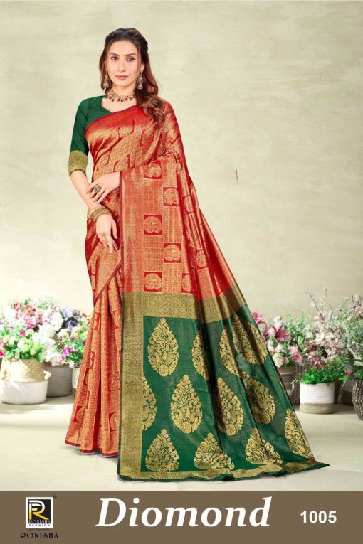 Ranjna Diomond Banarasi Silk Saree Sari Catalog 6 Pcs 5 510x765 - Ranjna Diomond Banarasi Silk Saree Sari Catalog 6 Pcs