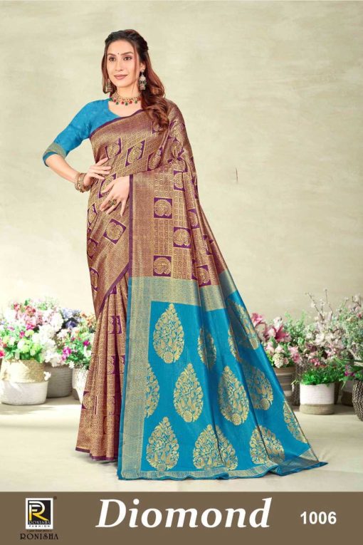 Ranjna Diomond Banarasi Silk Saree Sari Catalog 6 Pcs 6 510x765 - Ranjna Diomond Banarasi Silk Saree Sari Catalog 6 Pcs