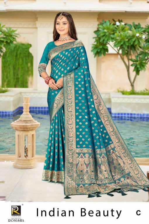 Ranjna Indian Beauty Banarasi Silk Saree Sari Catalog 6 Pcs 4 510x765 - Ranjna Indian Beauty Banarasi Silk Saree Sari Catalog 6 Pcs