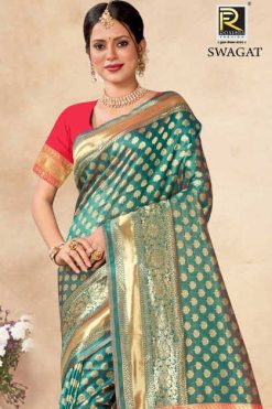 Ranjna Swagat Banarasi Silk Saree Sari Catalog 6 Pcs