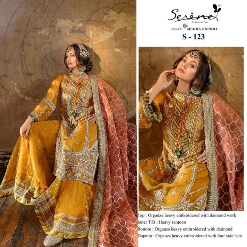 Serene S 123 D G Organza Salwar Suit Catalog 4 Pcs 1 510x510 - Serene S 123 D-G Organza Salwar Suit Catalog 4 Pcs