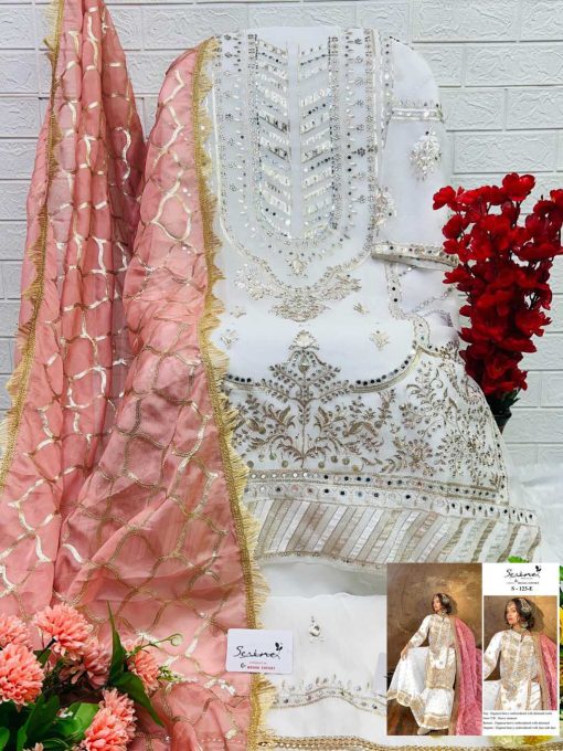 Serene S 123 D G Organza Salwar Suit Catalog 4 Pcs 10 510x680 - Serene S 123 D-G Organza Salwar Suit Catalog 4 Pcs