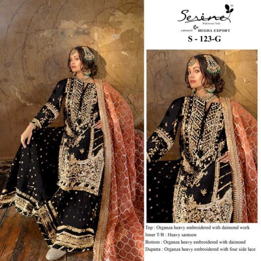 Serene S 123 D G Organza Salwar Suit Catalog 4 Pcs 4 510x510 - Serene S 123 D-G Organza Salwar Suit Catalog 4 Pcs