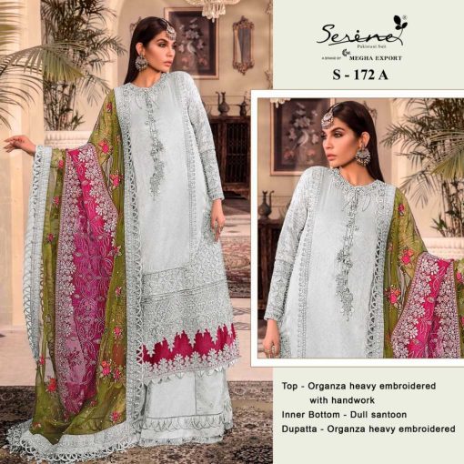 Serene S 172 A D Organza Salwar Suit Catalog 4 Pcs 1 510x510 - Serene S 172 A-D Organza Salwar Suit Catalog 4 Pcs