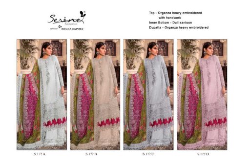 Serene S 172 A D Organza Salwar Suit Catalog 4 Pcs 17 1 510x340 - Serene S 172 A-D Organza Salwar Suit Catalog 4 Pcs